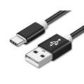 Reekin Kabel USB-A / USB-C w nylonowym oplocie - 2A, 1m - Czarny