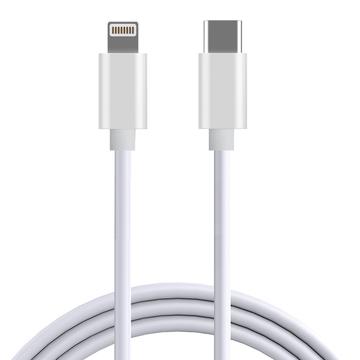 Kabel Reekin Quick Charge USB-C / Lightning - 2.4A, 1m - biały