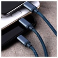 Kabel USB Remax Gition 3-w-1 Lightning, Typu-C, MicroUSB - Niebieski