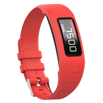 Garmin Vivofit 1/2 Zamienny Pasek Silikonowy ze Zintegrowaną Ramką - Czerwień