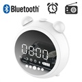 Głośnik Retro z Bluetooth z Radiem FM i Budzikiem LED JKR-8100 (Otwarte Opakowanie B) - Biały