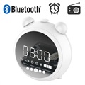 Głośnik Retro z Bluetooth z Radiem FM i Budzikiem LED JKR-8100 - Biały