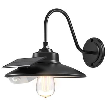 Retro lampa solarna do stodoły z diodami LED w stylu Edisona i czujnikiem ruchu