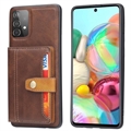 Retro Style Etui z Portfel do Samsung Galaxy A53 5G - Brąz
