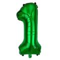 Dekoracyjny Balon Foliowy Wielokrotnego Użytku z Numerem - 80cm - Zielony