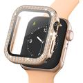 Ozdobne Etui z Kryształkami z Osłoną Ekranu do Apple Watch SE (2022)/SE/6/5/4 - 40mm