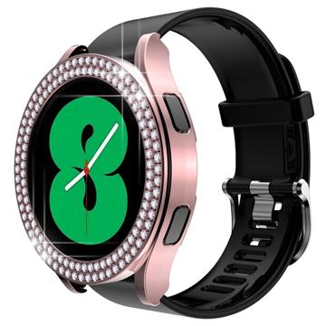 Ozdobne Etui z Kryształkami - Samsung Galaxy Watch5 - 40mm - Różowy