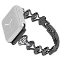 Apple Watch SE/6/5/4/3/2/1 Pasek w Kształcie Wachlarza z Kryształkami - 42mm, 44mm