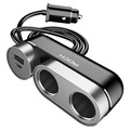 Rock RCC-0137 Ładowarka Samochodowa USB-C PD & USB z 2 Gniazdami Zapalniczki
