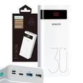Romoss Sense 8P+ Power Bank 30000mAh z wyświetlaczem LED - 2xUSB-A, USB-C - Biały