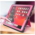 iPad 10.2 2019/2020/2021 Rugged Seria Hybrydowe Etui z Podpórką - Ciemny Róż
