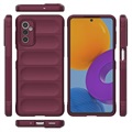 Samsung Galaxy M52 5G Etui Rugged Seria z TPU - Czerwone Wino