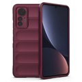 Xiaomi 12 Lite Etui Rugged Seria z TPU - Czerwone Wino