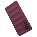 Xiaomi 12 Lite Etui Rugged Seria z TPU - Czerwone Wino