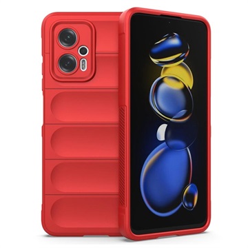 Xiaomi Redmi Note 11T Pro/11T Pro+ Etui Rugged Seria z TPU - Czerwień