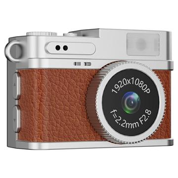 S150 Retro Mini kamera z naszyjnikiem - brązowy