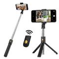 SELFIESHOW K07 Selfie Stick 3 w 1 Bluetooth, statyw i pilot - czarny