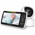 SM650 Baby Monitor - 5-inch Display, Two-Way Talk & Temperature Sensor (Open Box - Bulk Satisfactory)