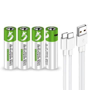 SMARTOOOLS Akumulator litowy USB-C AA - 1700 mAh - 4 szt.