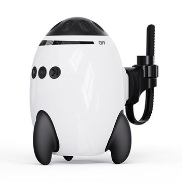 Przenośny wózek dziecięcy SR10 w kształcie rakiety z kołysankami - biały