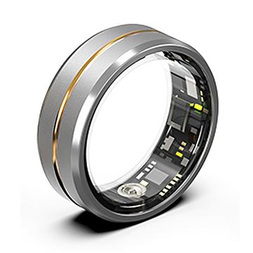 SR2 Elegancki inteligentny pierścień z etui ładującym - 19mm - złoty / srebrny