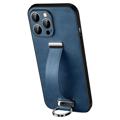 iPhone 14 Pro Max Hybrydowe Etui z Paskiem na Rękę Sulada Fashion - Błękit