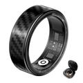 SY02 Smart Ring z wzorem włókna węglowego - Rozmiar: 21.5mm - Czarny