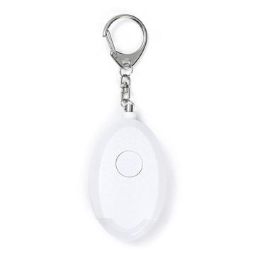 Brelok z alarmem osobistym Safe Sound 130db Alarm samoobrony Latarka awaryjna - biały