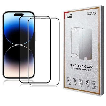 Szkło Hartowane Saii 3D Premium do iPhone 15 Pro Max - 2 Szt.