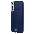 Samsung Galaxy S22+ 5G Etui z TPU Saii Włókno Węglowe - Niebieskie