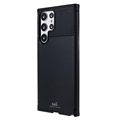Samsung Galaxy S22 Ultra 5G Etui z TPU Saii Włókno Węglowe - Czarne