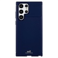 Samsung Galaxy S22 Ultra 5G Etui z TPU Saii Włókno Węglowe - Błękit