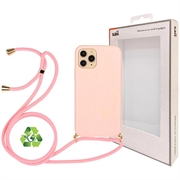 Saii Linia Eko Biodegradowalny Etui z Paskiem do iPhone 11 Pro - Róż