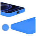 iPhone 13 Etui Saii Premium z Ciekłego Silikonu - Błękit