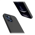 iPhone 13 Pro Etui Saii Premium z Ciekłego Silikonu - Czarne