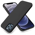 iPhone 13 Pro Max Etui Saii Premium z Ciekłego Silikonu - Czarne