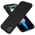 iPhone 12/12 Pro Etui Saii Premium z Ciekłego Silikonu - Czarne
