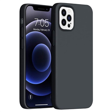 iPhone 14 Pro Etui Saii Premium z Ciekłego Silikonu - Czarne