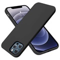 iPhone 14 Pro Etui Saii Premium z Ciekłego Silikonu - Czarne