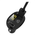 Szybka Ładowarka Samochodowa Saii QC3.0 Podwójny Port USB & Type-C - 32W