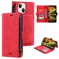 Etui z Portfelem Saii Zipper - iPhone 13 Mini - Czerwone