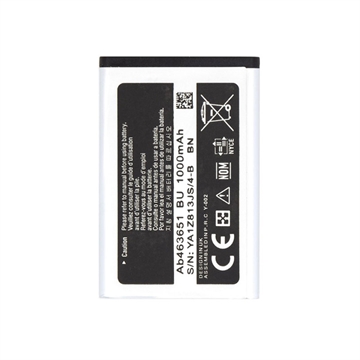 Bateria Samsung AB463651BE - F400, J800 Luxe, ZV60, S3650 Corby