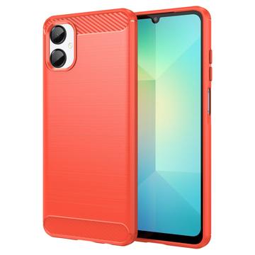 Samsung Galaxy A06 5G Szczotkowane Etui z TPU - Włókno Węglowe