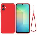 Samsung Galaxy A06 5G Etui z płynnego silikonu z paskiem na rękę