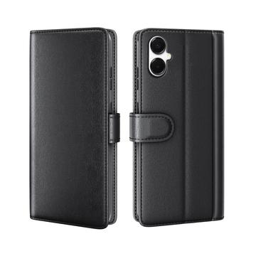 Samsung Galaxy A06 5G Skórzane Etui-portfel z Podpórką - Czarne
