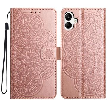 Samsung Galaxy A06 Etui z Portfelem z Serii Mandala - Różowe Złoto