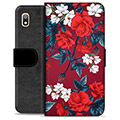 Etui Portfel Premium - Samsung Galaxy A10 - Vintage Kwiaty