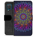 Etui Portfel Premium - Samsung Galaxy A12 - Kolorowa Mandala