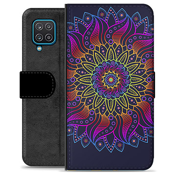 Etui Portfel Premium - Samsung Galaxy A12 - Kolorowa Mandala