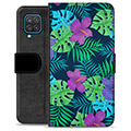 Etui Portfel Premium - Samsung Galaxy A12 - Tropikalne Kwiaty
